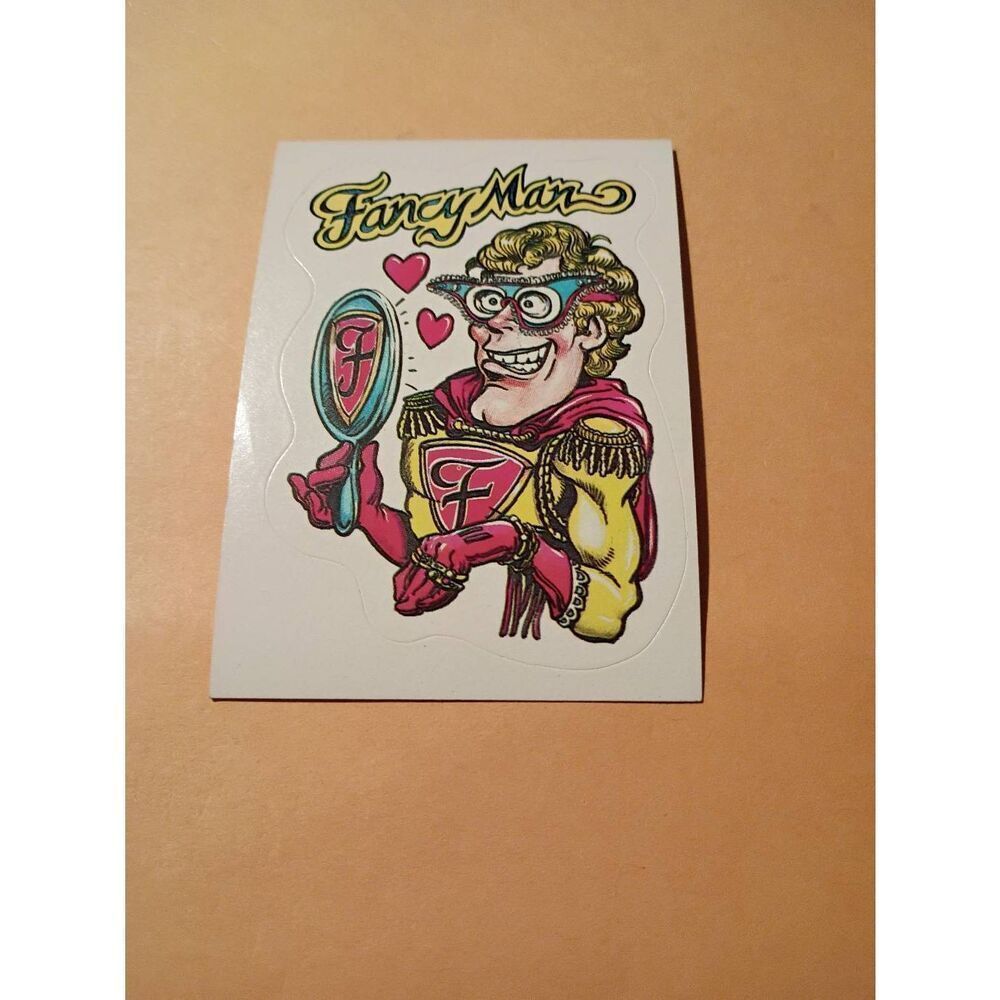 1983 General Mills Zero Hero Trading Card Sticker Vintage #55 Fancy Man